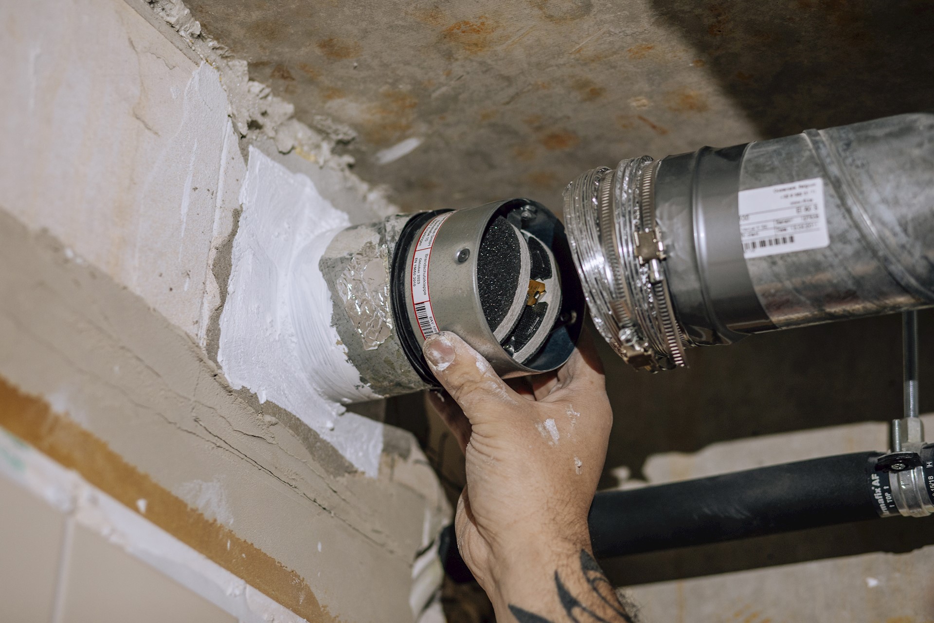 EAV Brandwerende vlinderklep gemonteerd 2